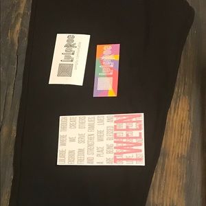 SOLID BLACK Tween Lularoe leggings